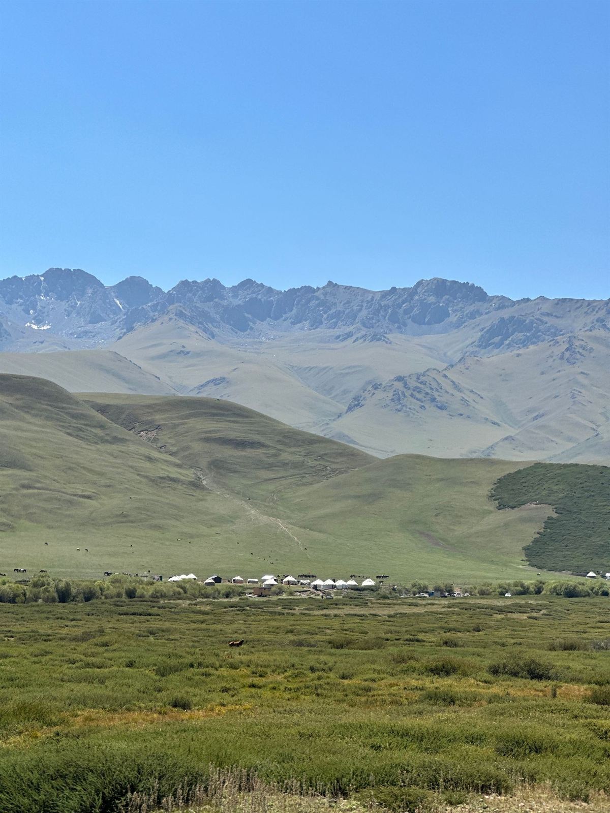 Yurt camp beneath the Tian Shan mountains, Kyrgyzstan